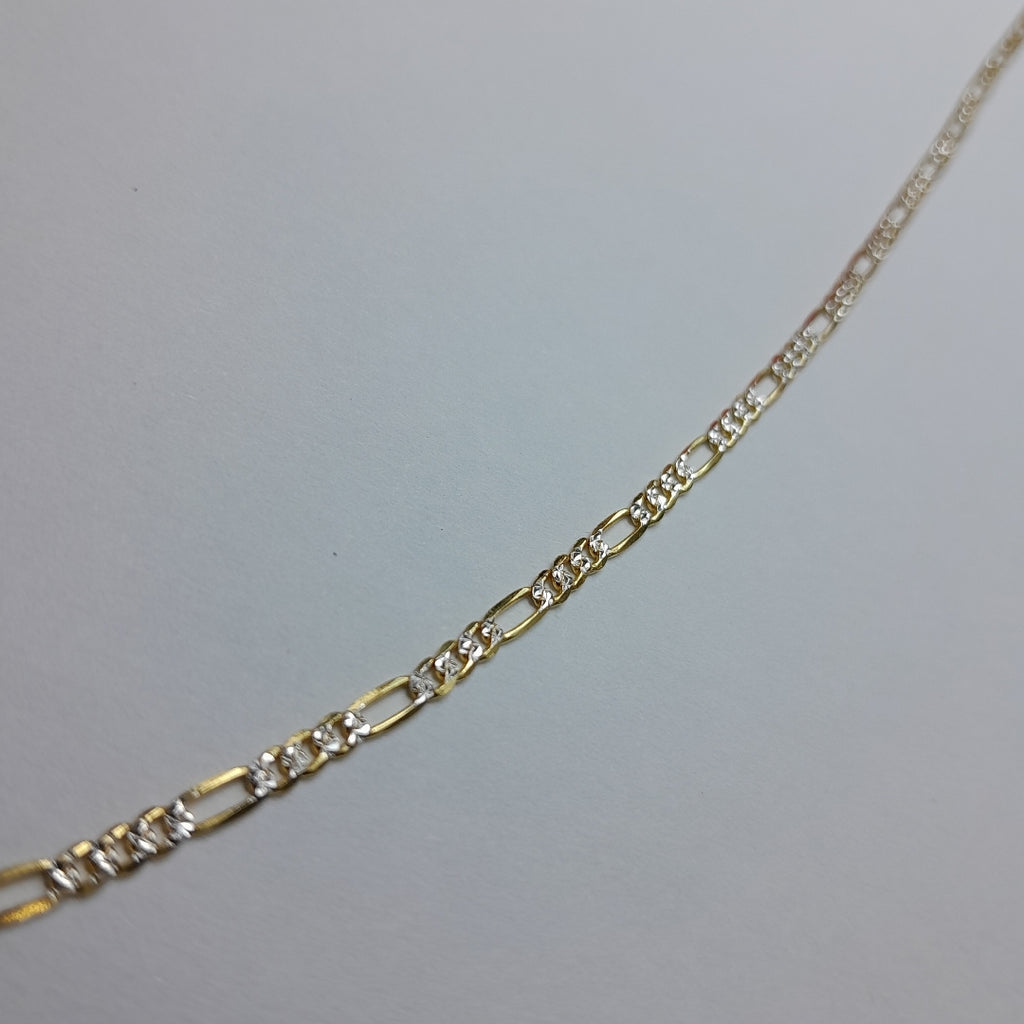 CADENAS CARTIER 3*1 DIAMANTADA ORO 14K 5.5 (NUEVO)
