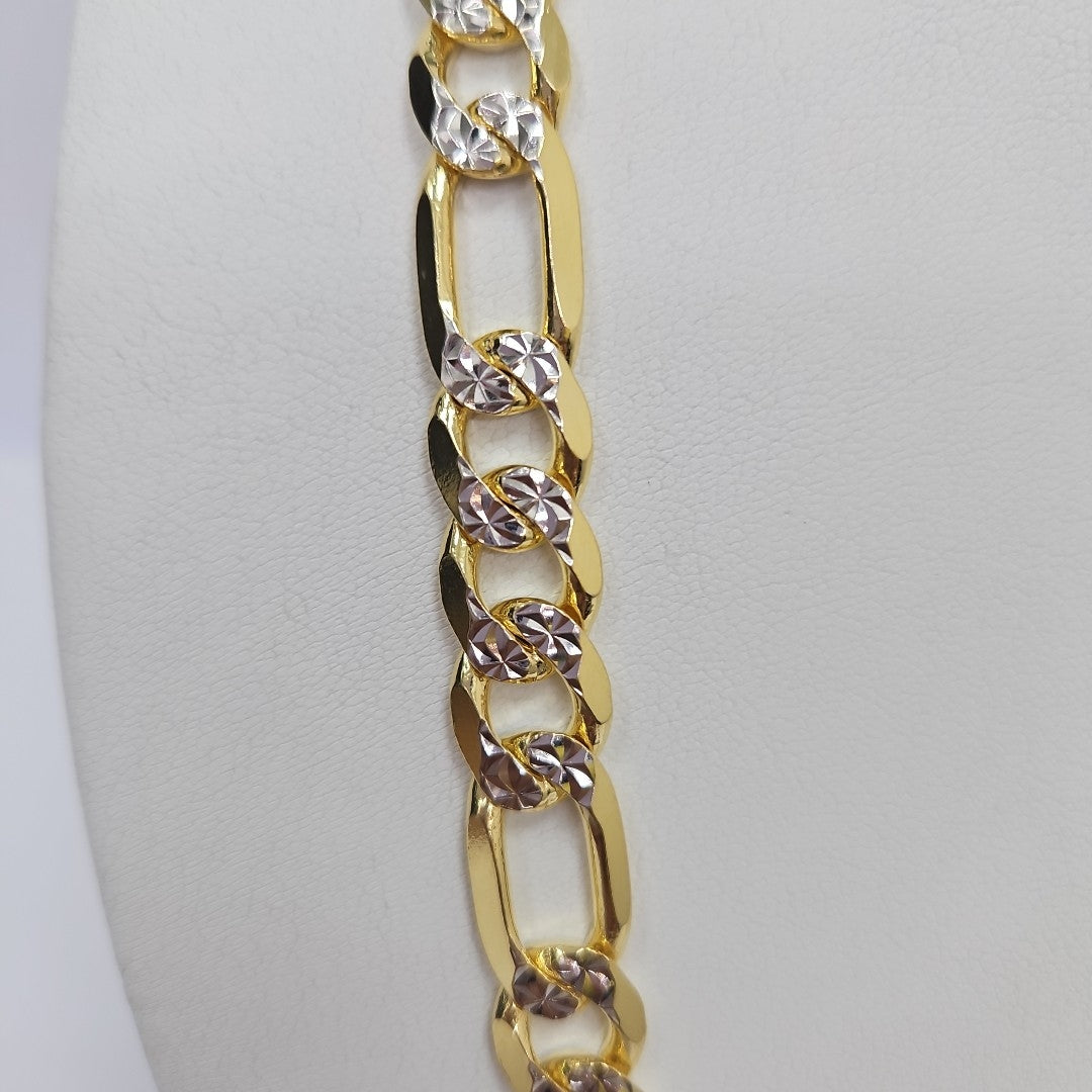 CADENAS CARTIER 3*1 DIAMANTADA ORO 14K 96.9 (NUEVO)