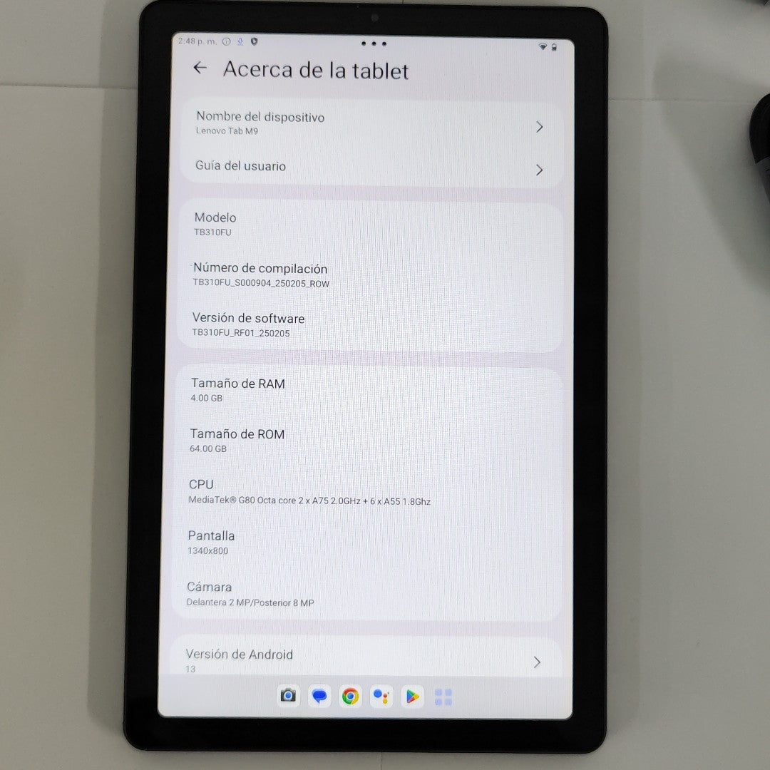 TABLETA LENOVO TAB M9 TB310FU (2023) 64 GB 4 GB RAM (SEMINUEVO)