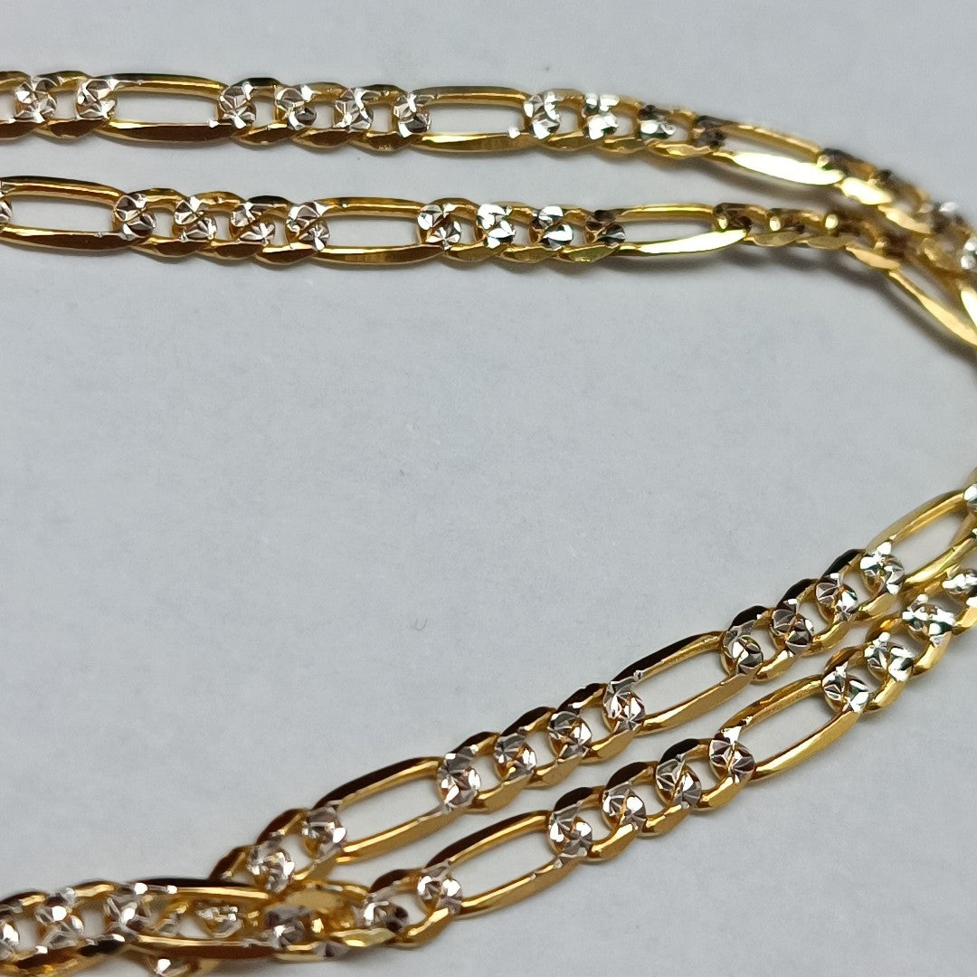 CADENAS CARTIER 3*1 DIAMANTADA ORO 14K 5 (NUEVO)