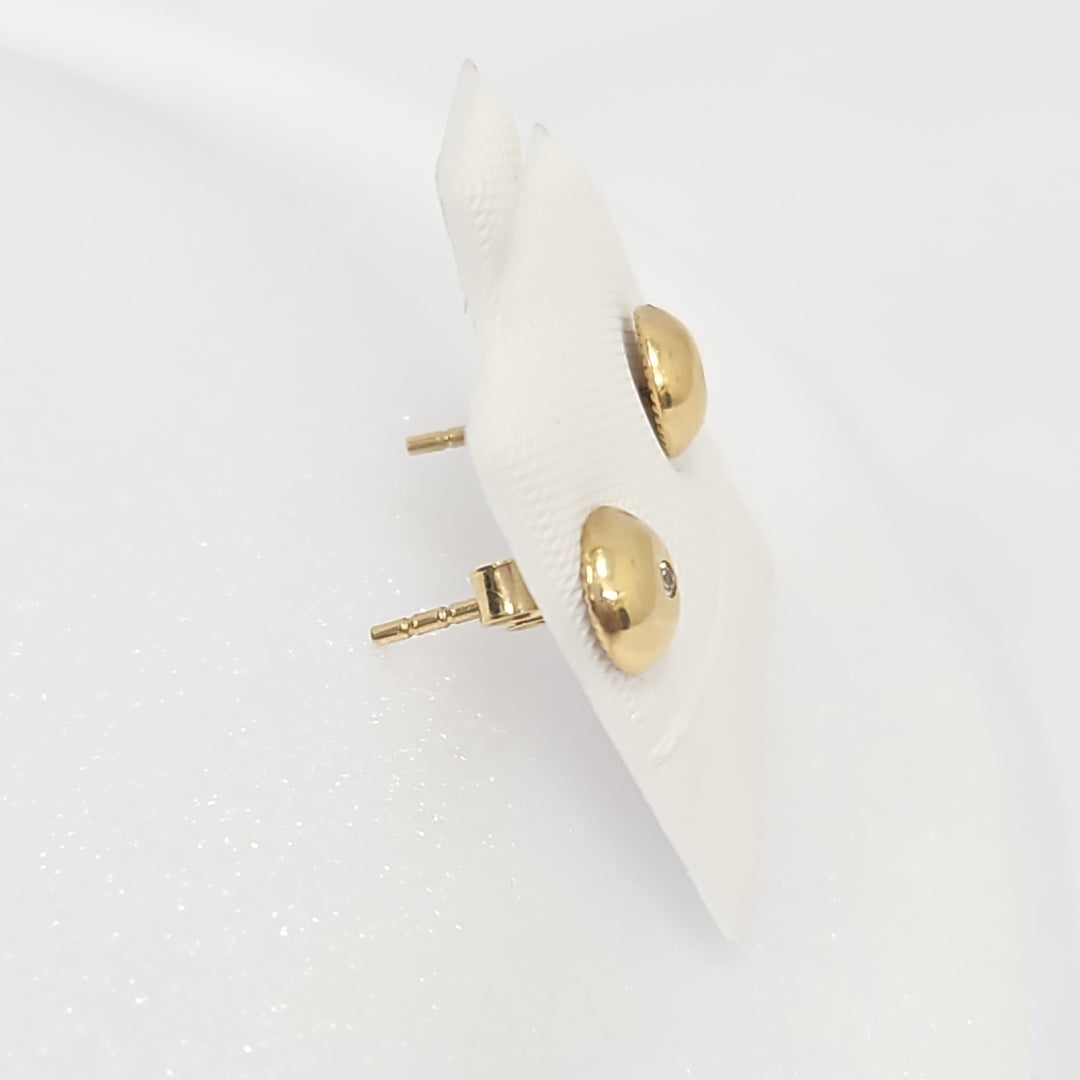 10023BRO00000B1914 FRD12 BROQUEL DE TACHUELA CON CIRCONIA ORO 14K 1.2GRS (NUEVO)