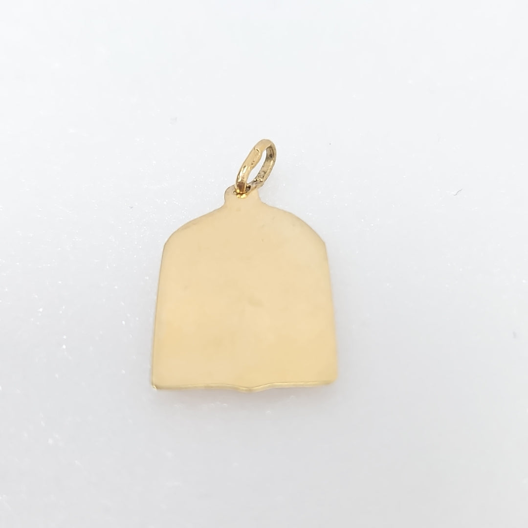 10005REL16200B162 FRD3 MEDALLA FORMA DE CAMPANA CON RELIEVE VIRGEN CON NIÑO ORO 14K 1GRS (NUEVO)
