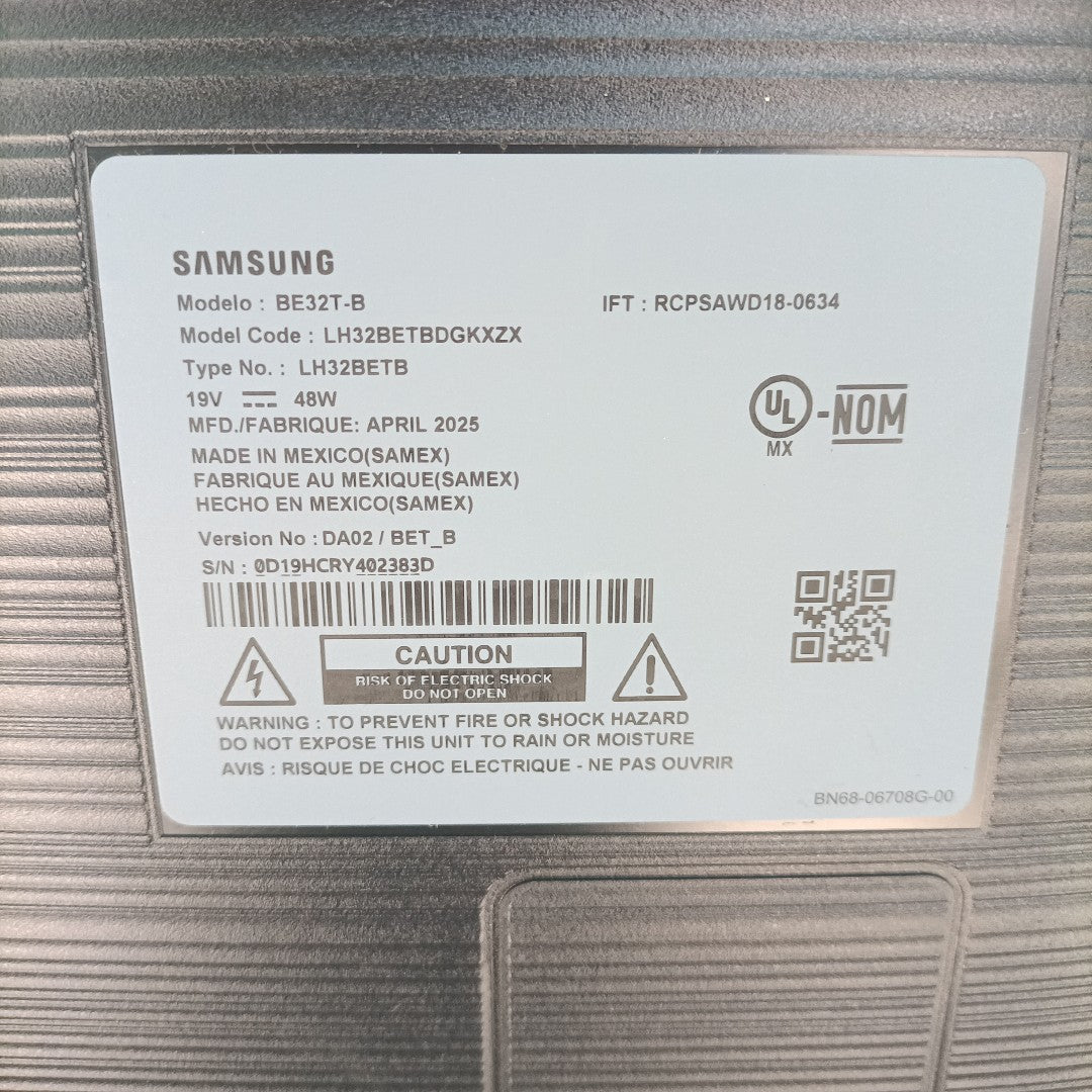 PANTALLA SAMSUNG BE32T-B (2025) 32" LED HD (SEMINUEVO)