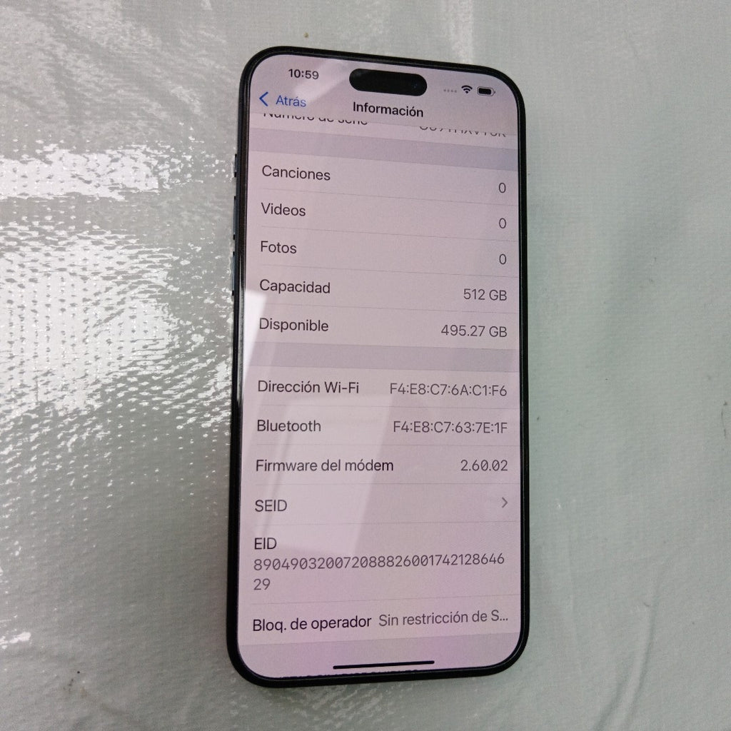 CELULAR APPLE IPHONE 15 PRO MAX A3105 (2023) 512 GB 8 GB RAM (SEMINUEVO)