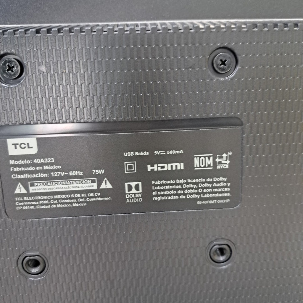 PANTALLA TCL 40A323 (2020) 40" LED FULL HD (SEMINUEVO)