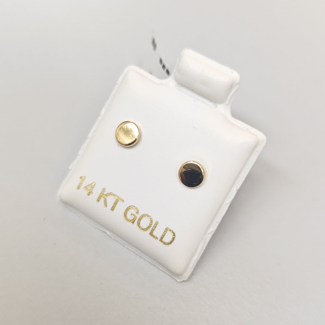 BROQUELES ORO 14K 1 (NUEVO)