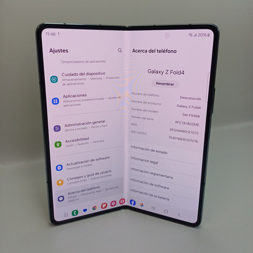 CELULAR SAMSUNG GALAXY Z FOLD 4 SM-F936B 512 GB 12 GB RAM (SEMINUEVO)
