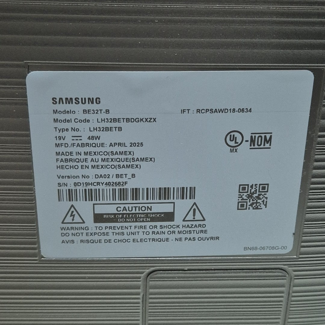 PANTALLA SAMSUNG BE32T-B (2025) 32" LED HD (SEMINUEVO)