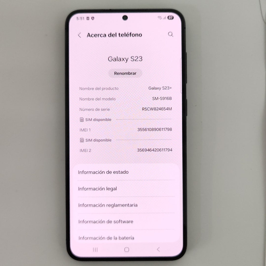 CELULAR SAMSUNG GALAXY S23+ SM-S916B 256 GB 8 GB RAM
