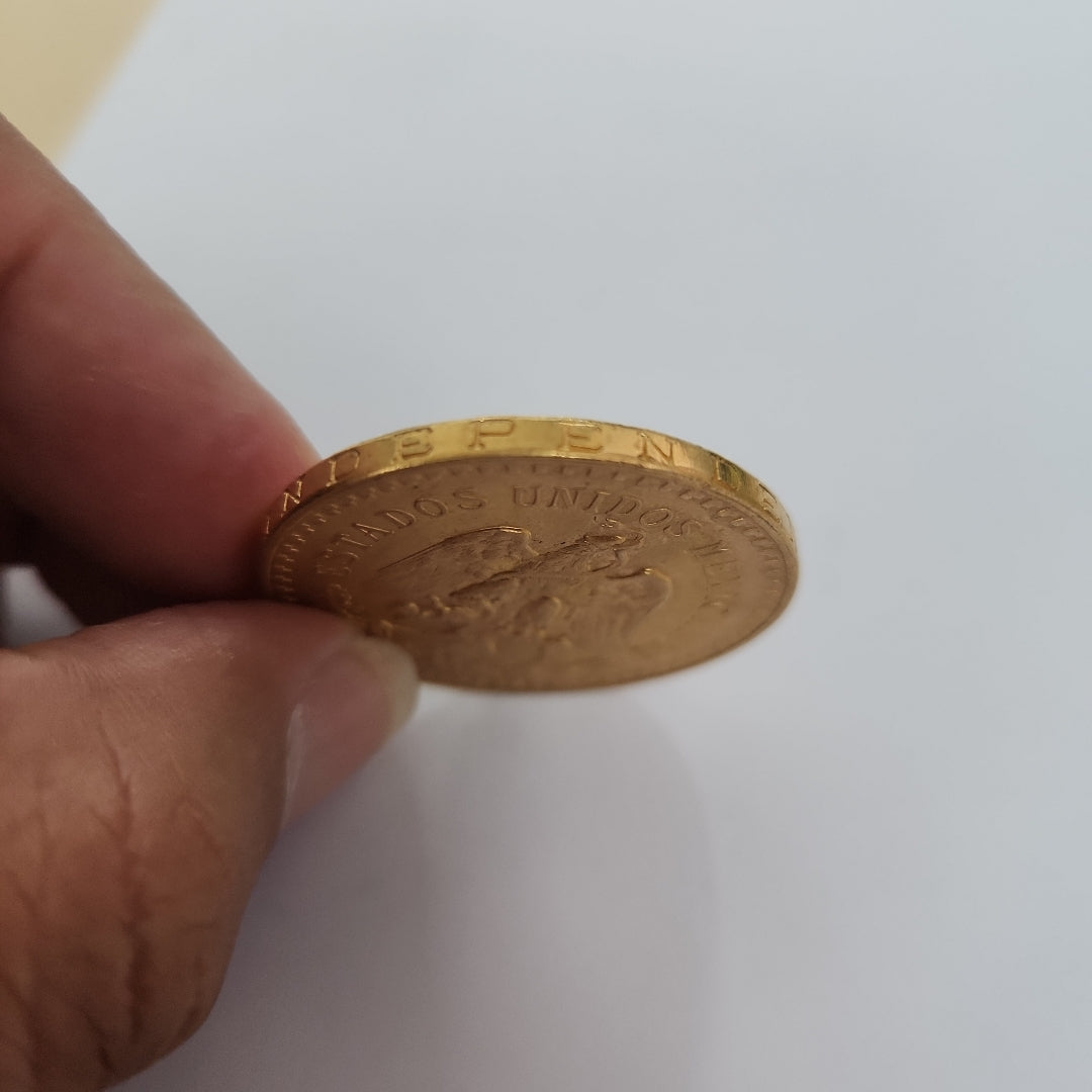 K1 41.6 GRMS - DESC.  0 GRAMOS - 21 K - AVALÚO  79372.8 * * IDENTIFICACIÓN  MONEDA NOMINATIVA. * MONEDAS PESOS  50 PESO (SEMINUEVO)