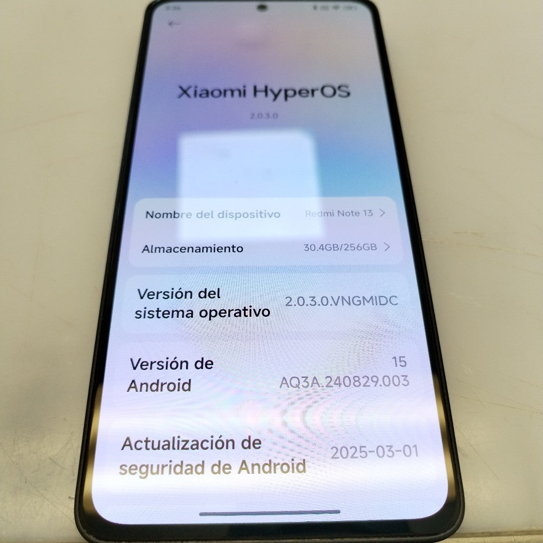 CELULAR XIAOMI REDMI NOTE 13 23129RA5FL (2023) 256 GB 8 GB RAM (SEMINUEVO)