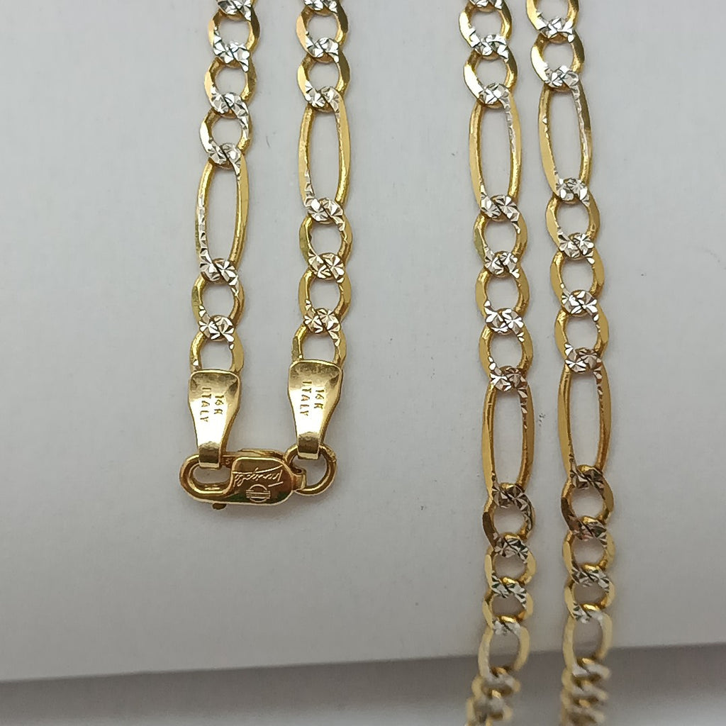 CADENAS CARTIER 3*1 DIAMANTADA ORO 14K 7.4 (NUEVO)