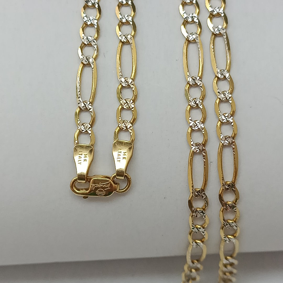 CADENAS CARTIER 3*1 DIAMANTADA ORO 14K 7.4 (NUEVO)