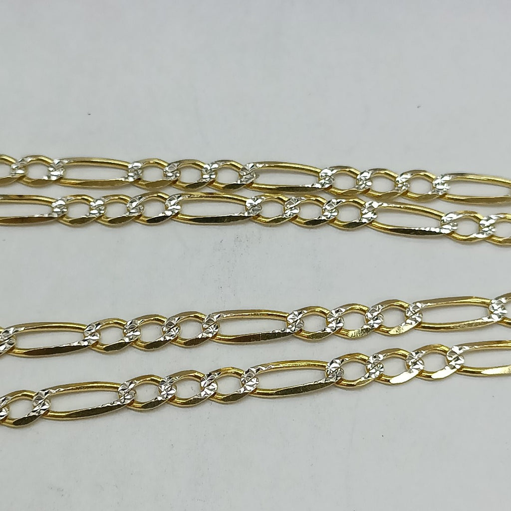 CADENAS CARTIER 3*1 DIAMANTADA ORO 14K 7.5 (NUEVO)