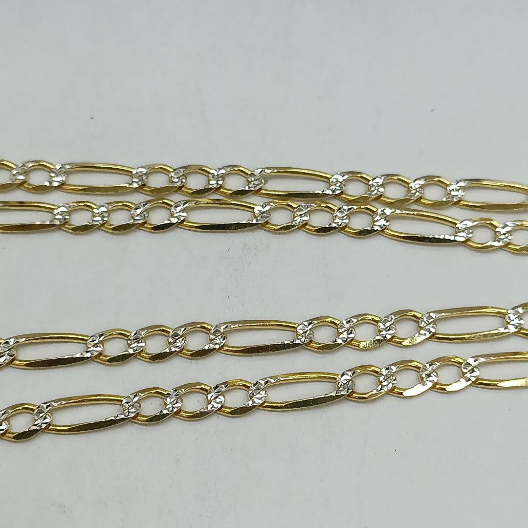 CADENAS CARTIER 3*1 DIAMANTADA ORO 14K 7.5 (NUEVO)