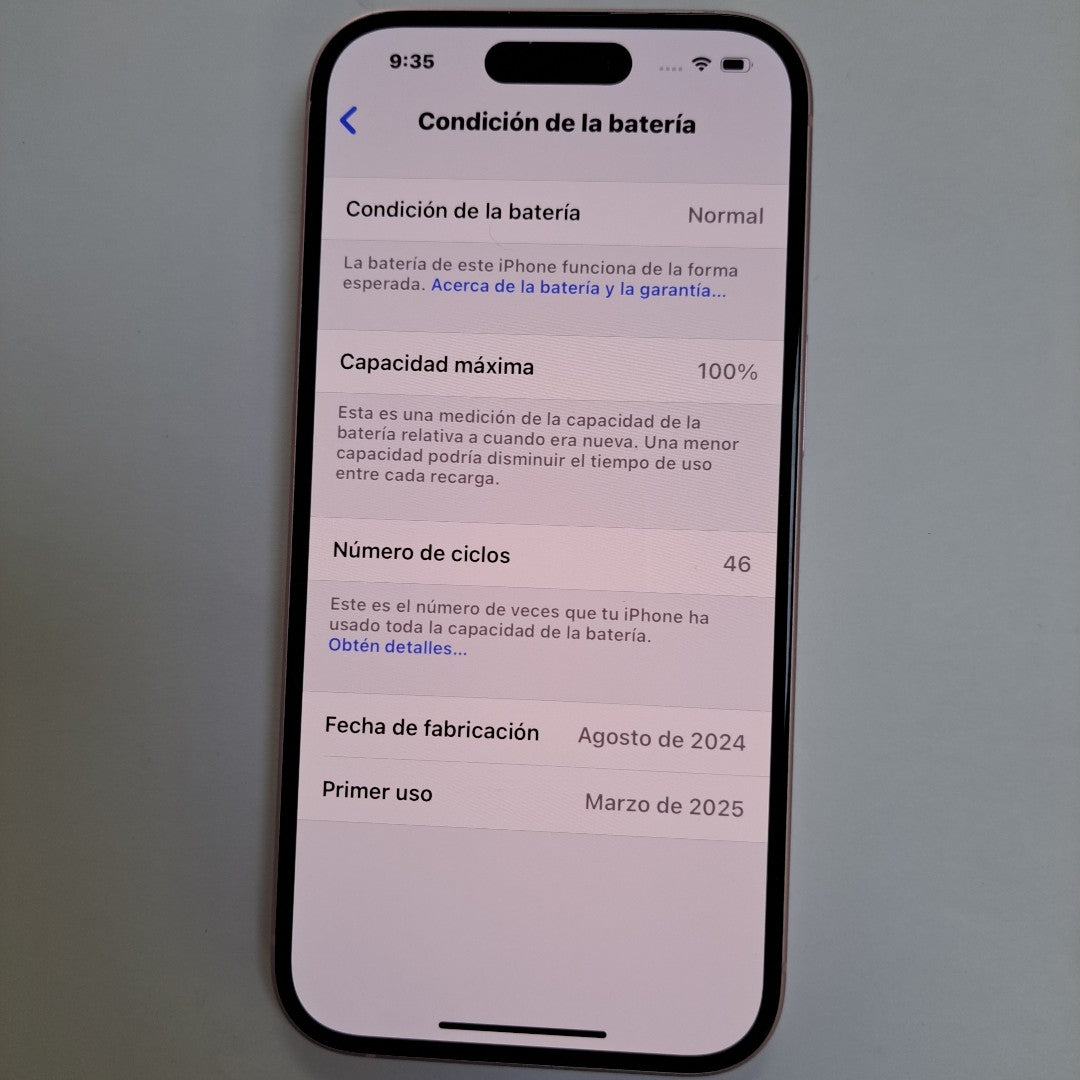 CELULAR APPLE IPHONE 15 A3089 (2023) 128 GB 6 GB RAM (SEMINUEVO)