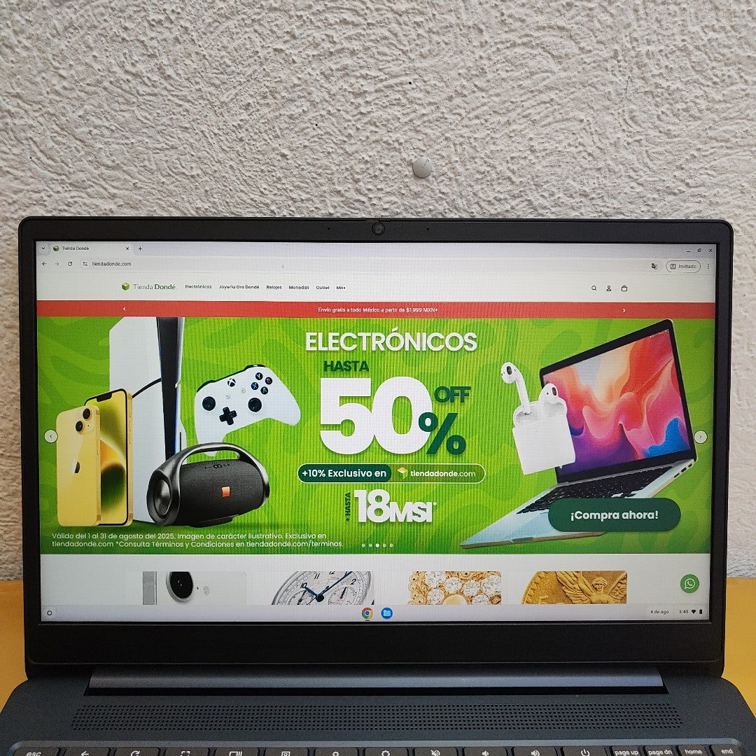 LAPTOP LENOVO IDEAPAD 3 CHROME 15IJL6 (2024) 128 GB EMMC 8 GB RAM (SEMINUEVO)