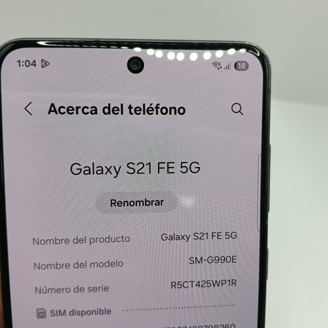 CELULAR SAMSUNG GALAXY S21 FE 5G SM-G990E 128 GB 6 GB RAM (SEMINUEVO)