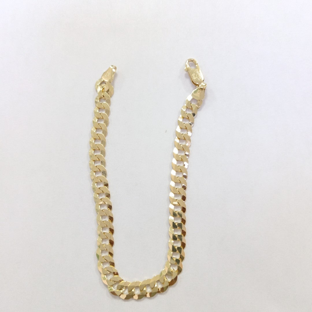PULSERAS CABALLERO BARBADA AMARILLA ORO 14K 10.9 (NUEVO)
