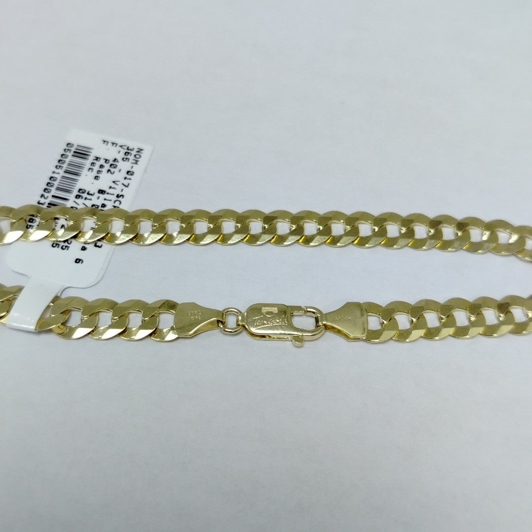 PULSERAS CABALLERO BARBADA AMARILLA ORO 14K 10.9 (NUEVO)