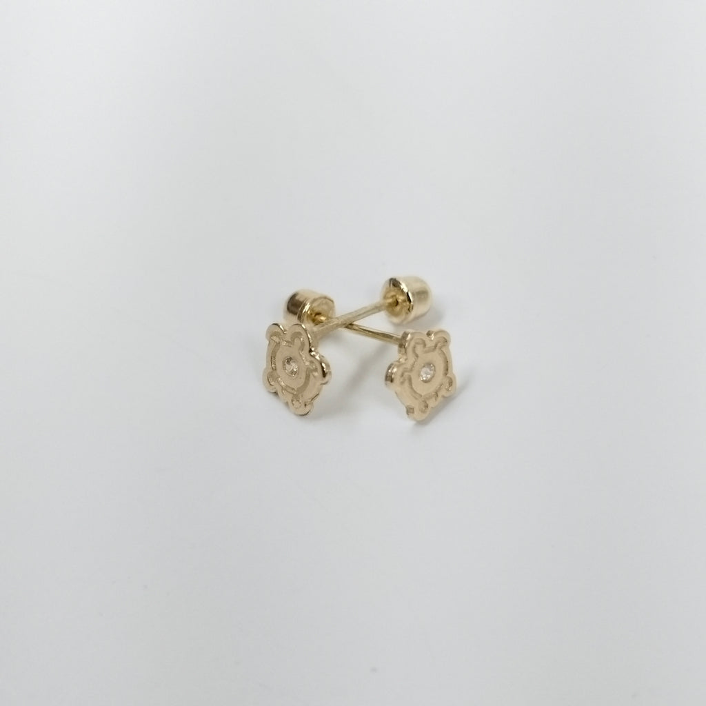 BROQUELES ORO 14K 1 (NUEVO)
