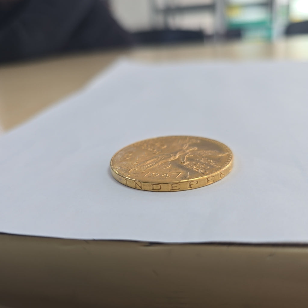 K1 41,60 GRMS - DTO. 0,00 GRMS - 21 K - AVALÚO 76003,20 * IDENTIFICACIÓN  MONEDA NOMINATIVA * MONEDAS PESOS  50 PESOS (SEMINUEVO)