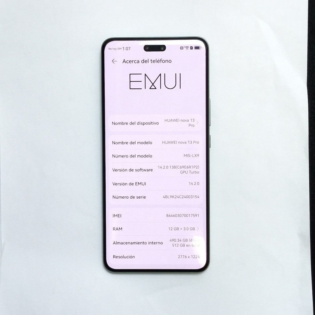 CELULAR HUAWEI NOVA 13 PRO MIS-LX9 (2024) 512 GB 12 GB RAM