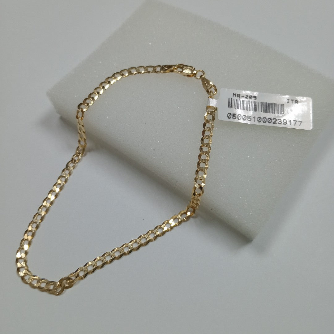 PULSERAS CABALLERO BARBADA AMARILLA ORO 14K 2.8 (NUEVO)