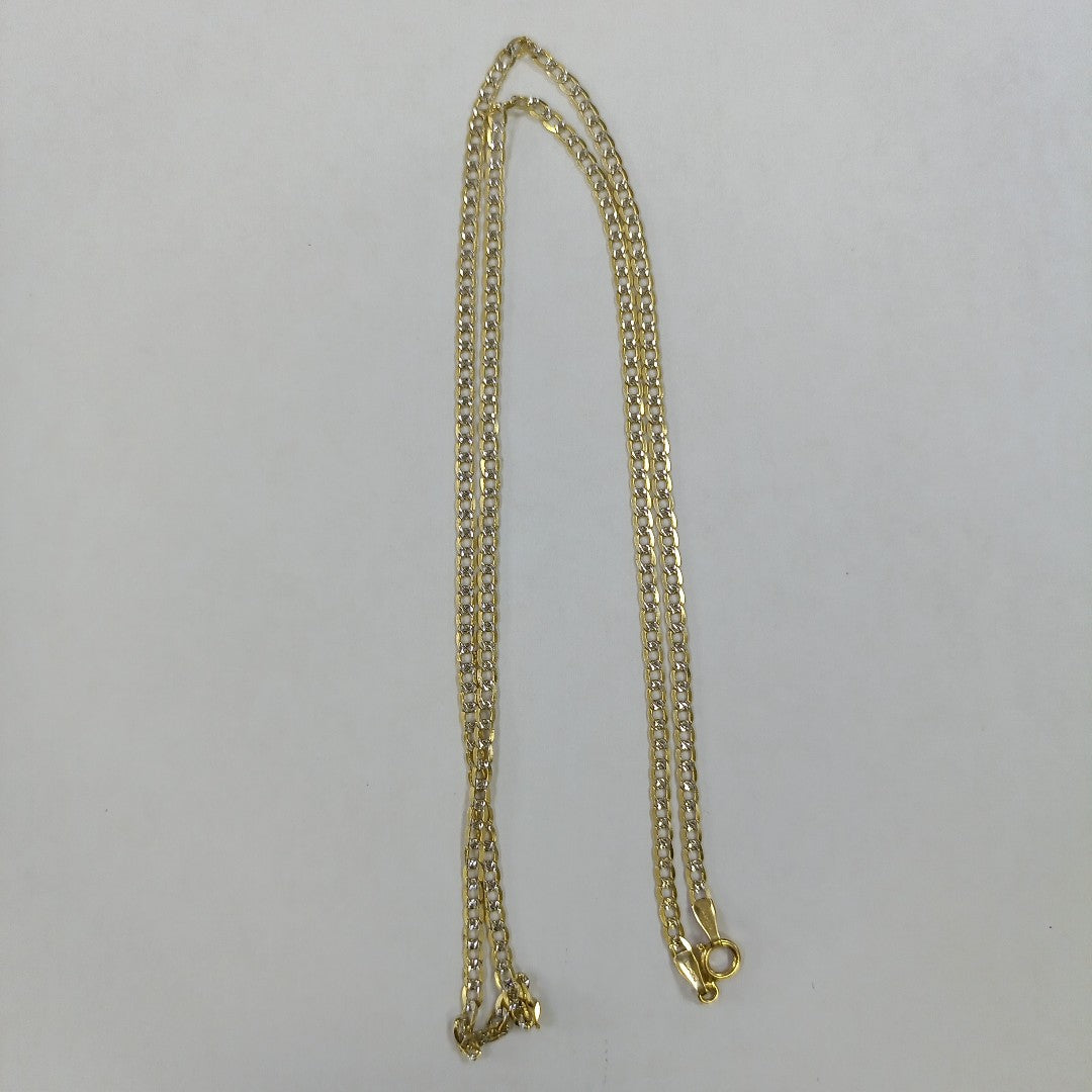 CADENAS BARBADA DIAMANTADA ORO 14K 4.3 (NUEVO)