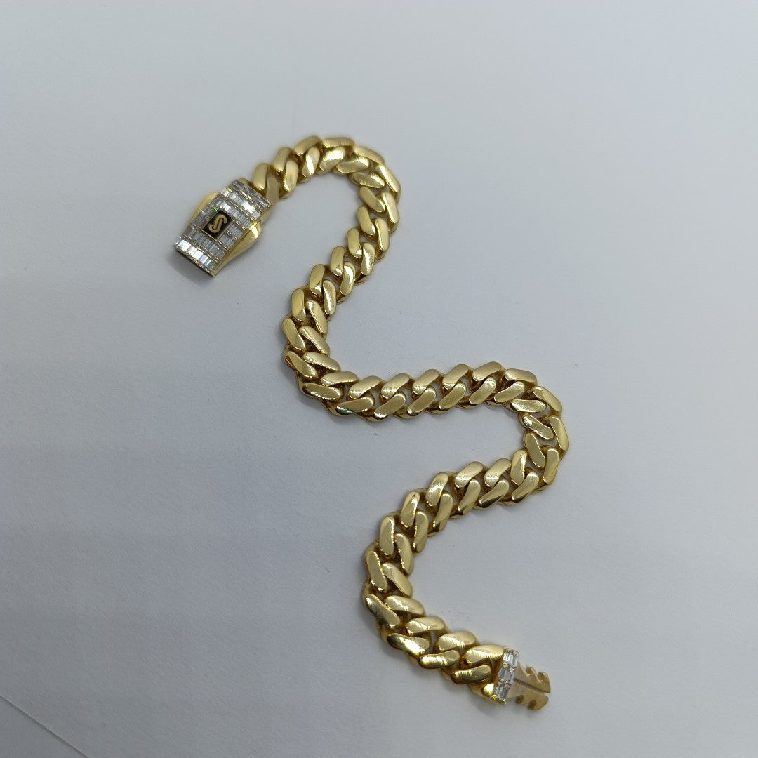 PULSERA CABALLERO MONACO ORO 14K 11.2 (NUEVO)