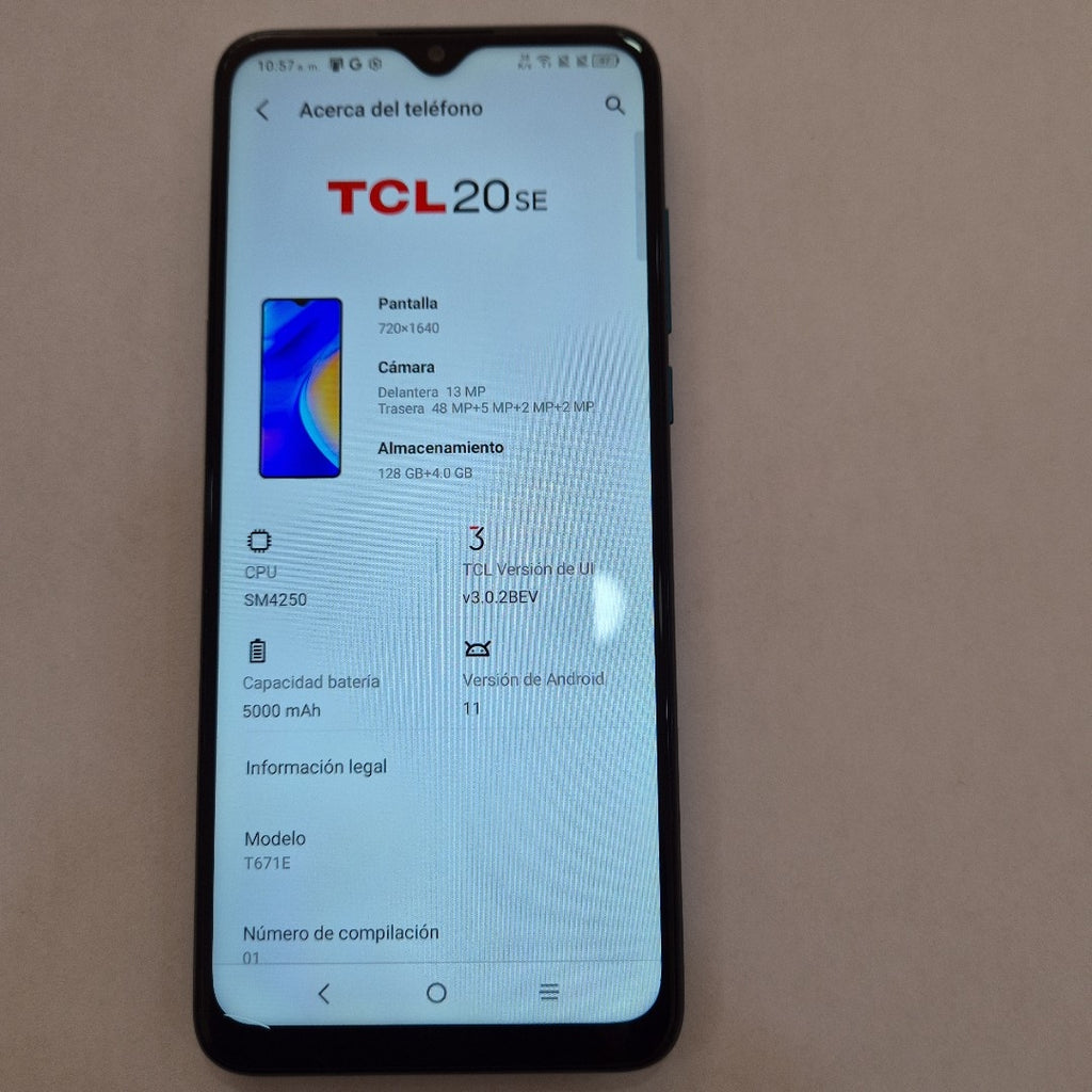 CELULAR TCL 20 SE T671E 128 GB 4 GB RAM (SEMINUEVO)