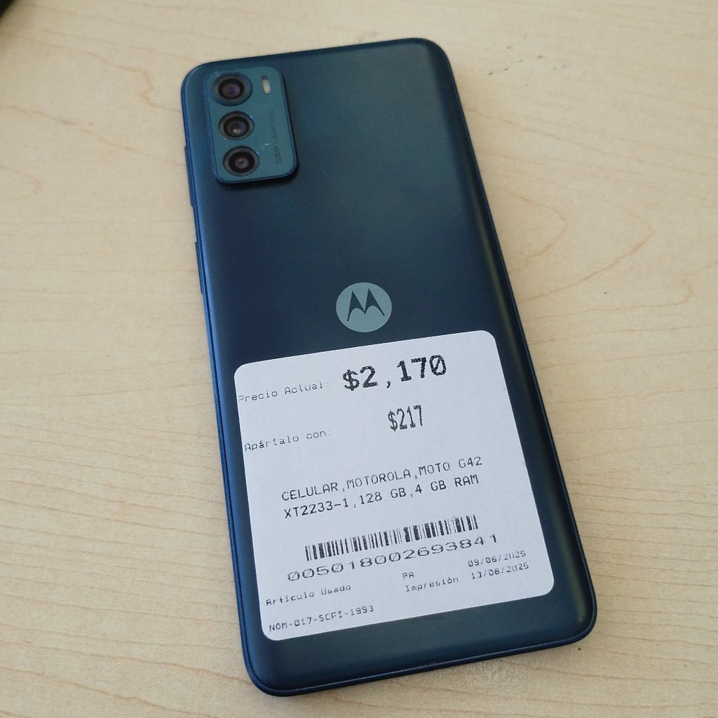 CELULAR MOTOROLA MOTO G42 XT2233-1 128 GB 4 GB RAM