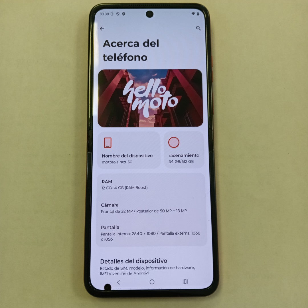 CELULAR MOTOROLA RAZR 50 5G XT2453-1 512 GB 12 GB RAM (SEMINUEVO)