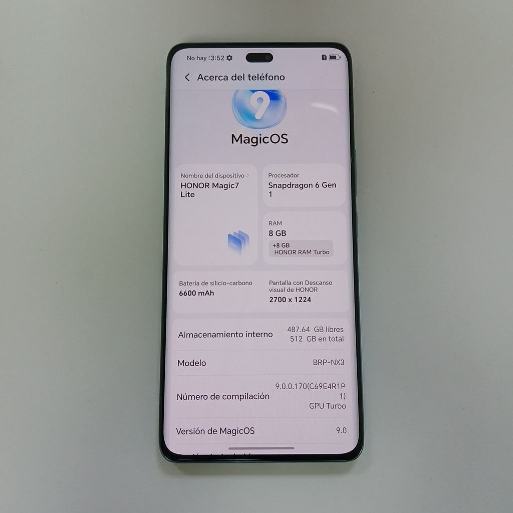 CELULAR HONOR MAGIC 7 LITE BRP-NX3 (2025) 512 GB 8 GB RAM (SEMINUEVO)