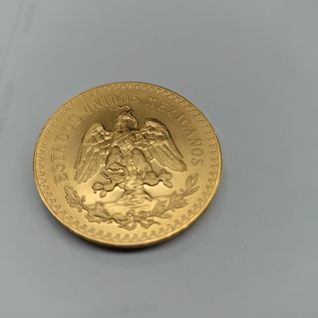 K1 41.6 GRMS - DESC.  0 GRAMOS - 21 K - AVALÚO  77126.4 * * IDENTIFICACIÓN  MONEDA NOMINATIVA. * MONEDAS PESOS  50 PESO (SEMINUEVO)