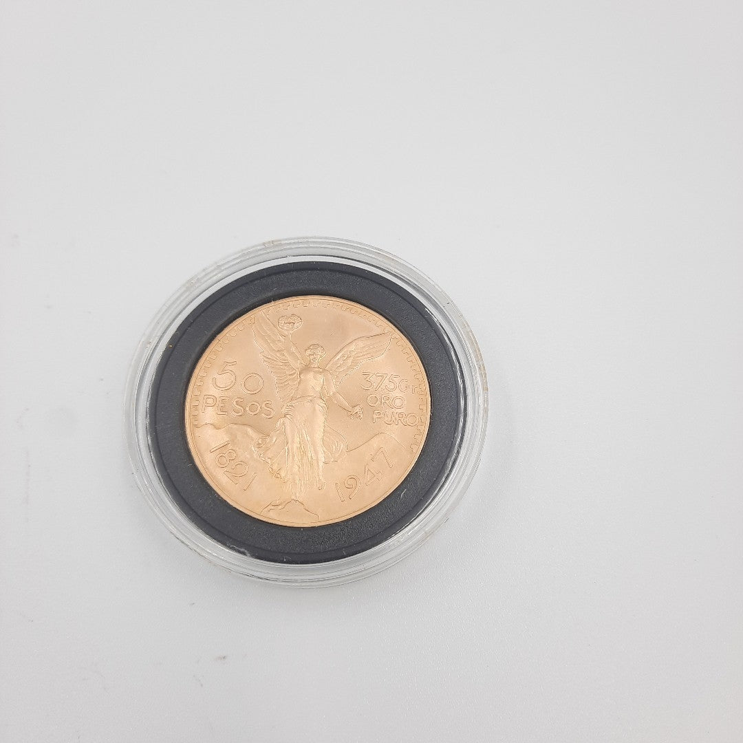 Moneda Centenario Cincuenta Pesos Oro Mexicano 21.6K