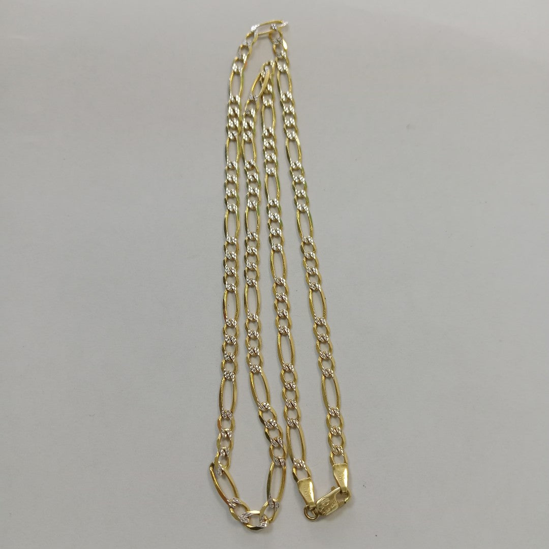 CADENAS CARTIER 3*1 DIAMANTADA ORO 10K 10 (NUEVO)