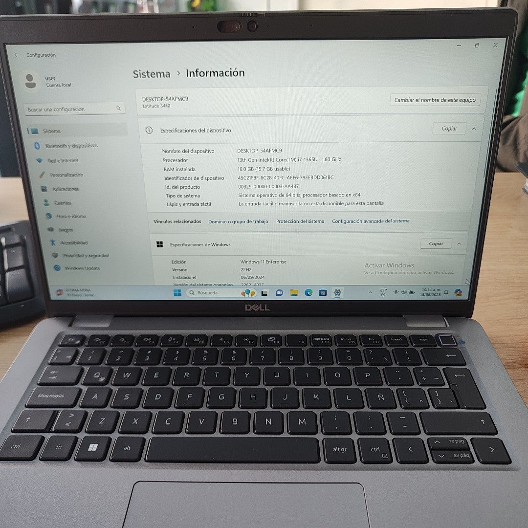 LAPTOP DELL LATITUDE 5440 (2023) 256 GB SSD 16 GB RAM (SEMINUEVO)