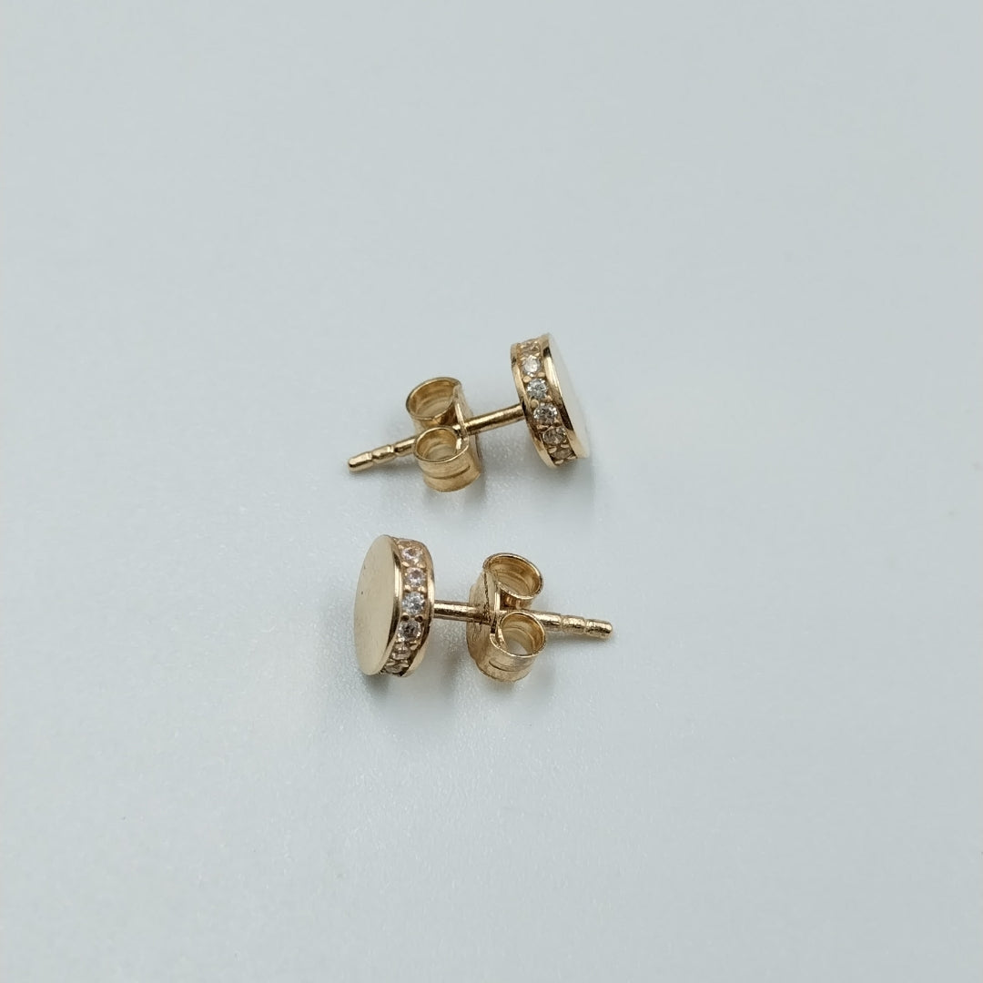 BROQUELES ORO 14K 1.5 (NUEVO)