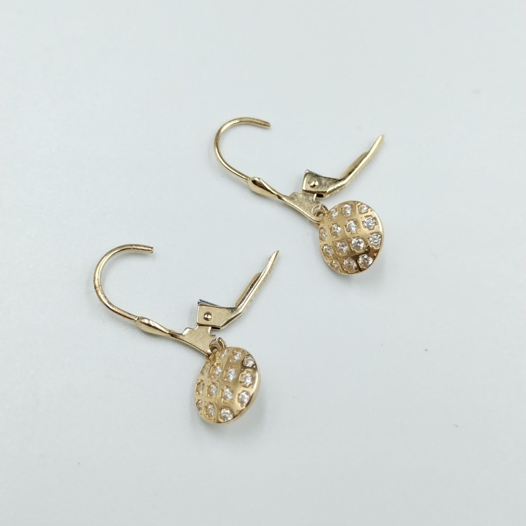BROQUELES ORO 14K 2.4 (NUEVO)
