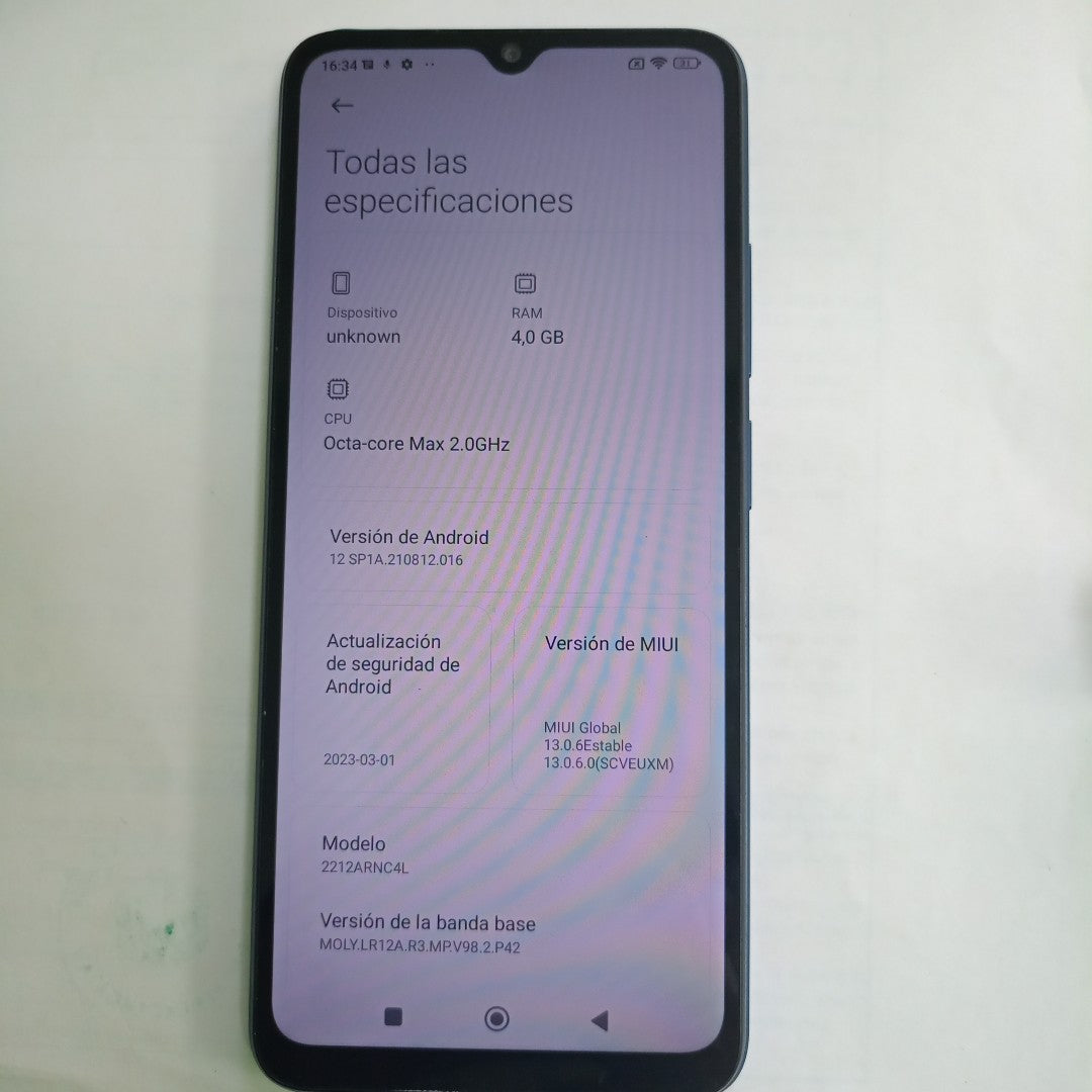 CELULAR XIAOMI REDMI 12C 2212ARNC4L (2023) 128 GB 4 GB RAM (SEMINUEVO)