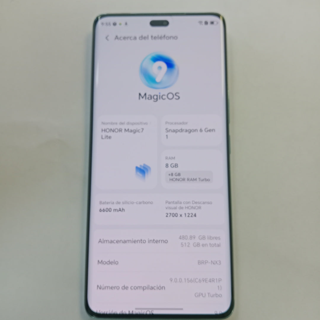 CELULAR HONOR MAGIC 7 LITE BRP-NX3 (2025) 512 GB 8 GB RAM (SEMINUEVO)
