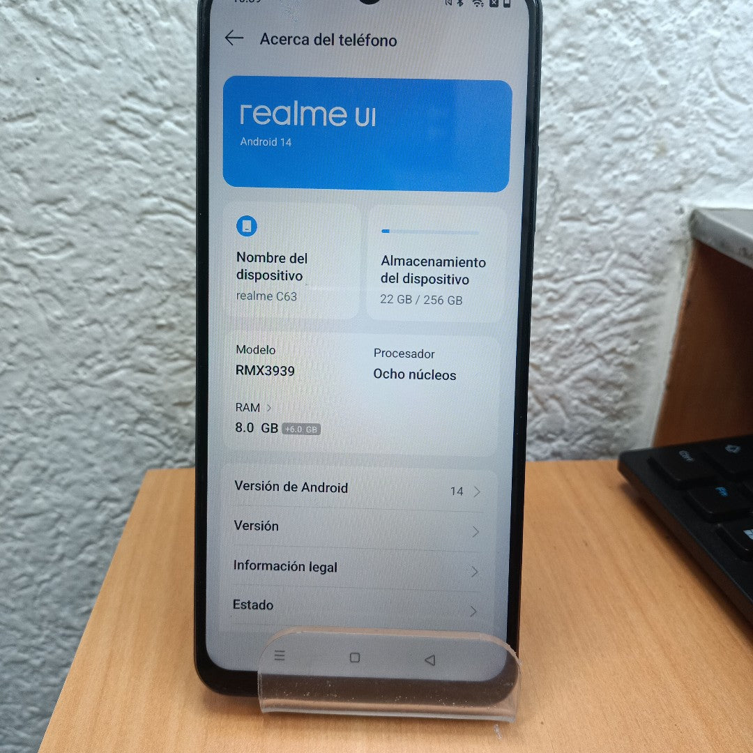 CELULAR REALME C63 RMX3939 (2024) 256 GB 8 GB RAM (SEMINUEVO)