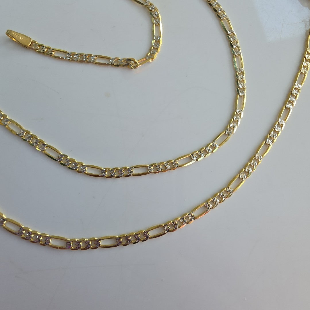 CADENAS CARTIER 3*1 DIAMANTADA ORO 14K 4.7 (NUEVO)