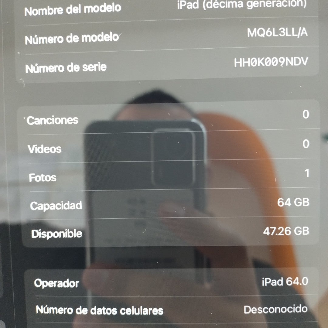 TABLETA APPLE IPAD 10 A2757 64 GB 4 GB RAM (SEMINUEVO)