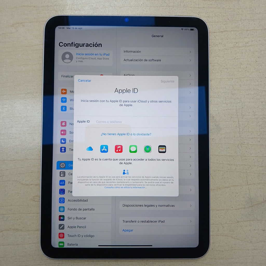 TABLETA APPLE IPAD MINI 6 A2567 64 GB 4 GB RAM (SEMINUEVO)