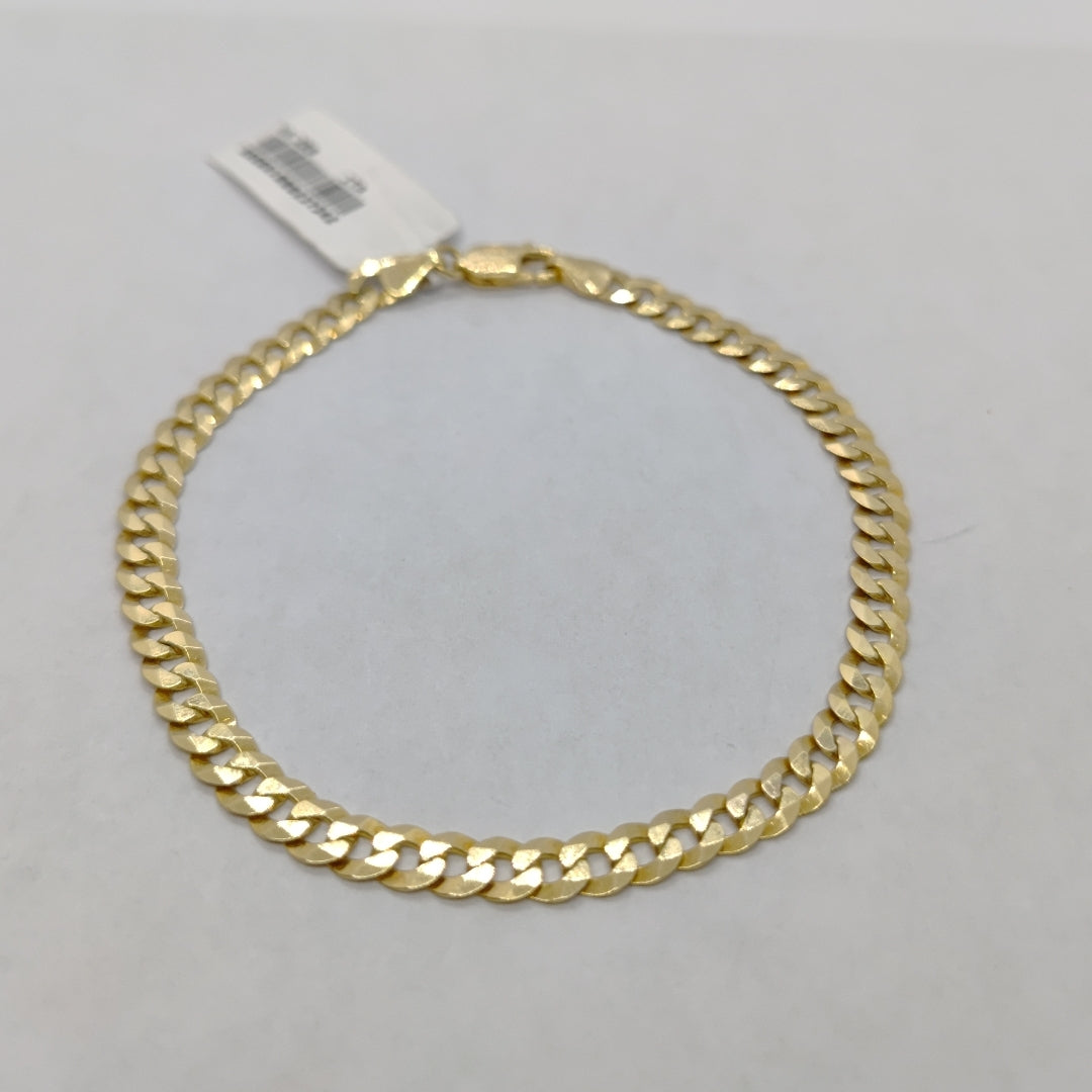 PULSERAS CABALLERO BARBADA AMARILLA ORO 14K 6.4 (NUEVO)