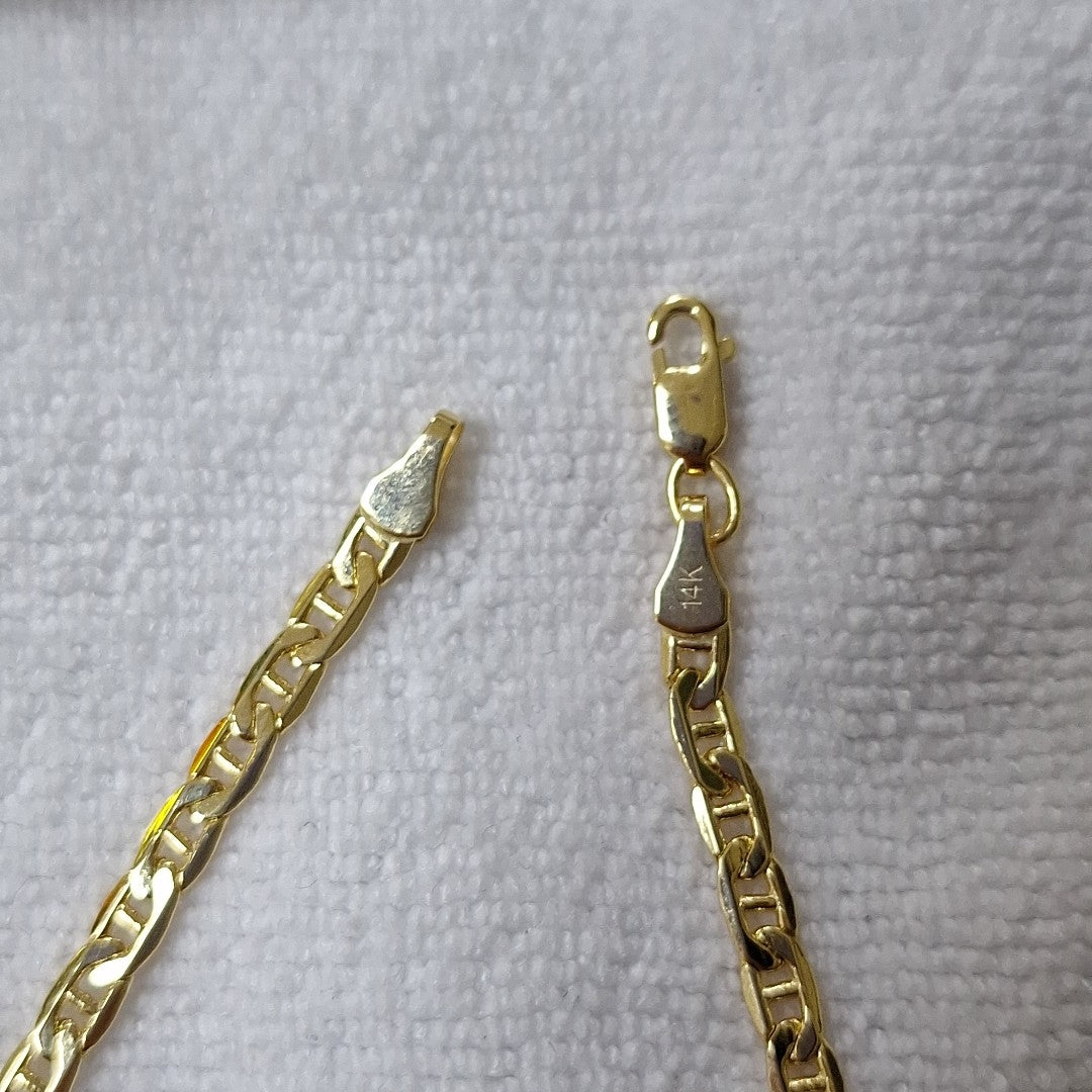 PULSERAS CABALLERO GUCCHI ORO 14K 4.4 (NUEVO)
