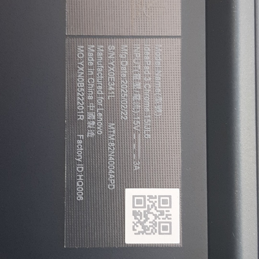 LAPTOP LENOVO IDEAPAD 3 CHROME 15IJL6 (2024) 128 GB EMMC 8 GB RAM (SEMINUEVO)