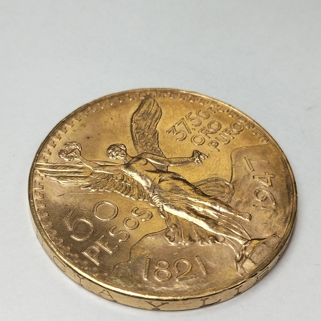 Moneda Centenario Cincuenta Pesos Oro Mexicano 21.6K